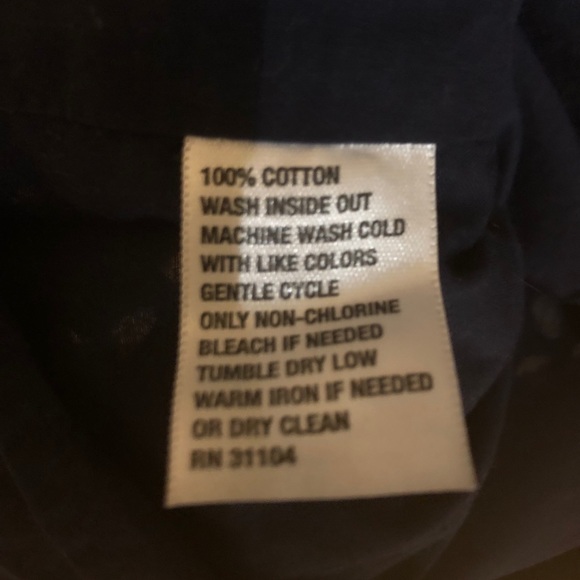 Navy Eyelet Dress with 3/4 Sleeves - Picture 6 of 7